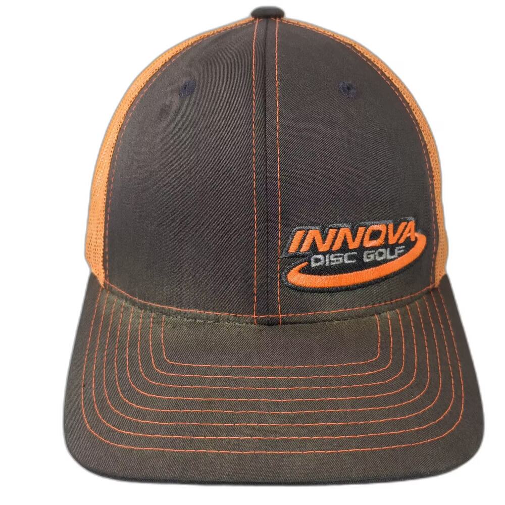 Innova Trucker Hat Gray Orange One Size Disc Golf Embroidered Adjustable Mesh